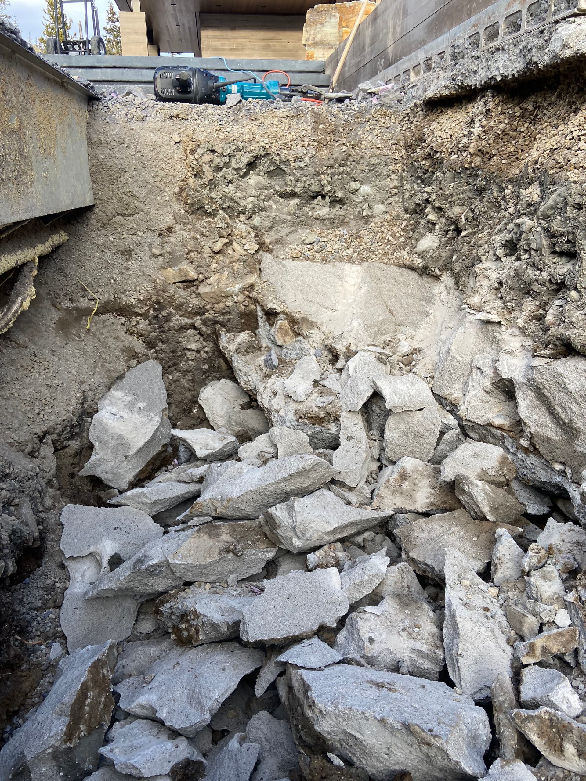 Concrete Demolition and Transformation in Big Sky